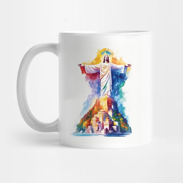 Christ The Redeemer In Watercolor Style - Ai Art by Asarteon